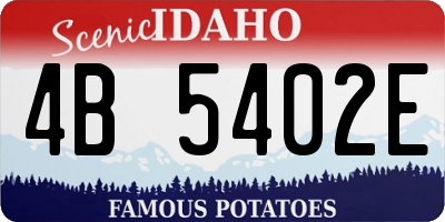 ID license plate 4B5402E