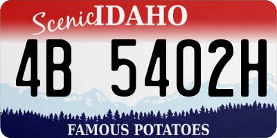 ID license plate 4B5402H