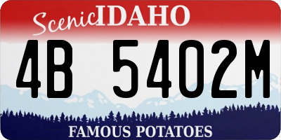 ID license plate 4B5402M