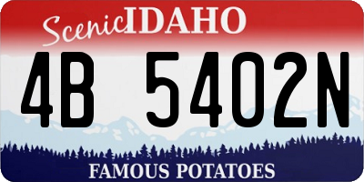 ID license plate 4B5402N
