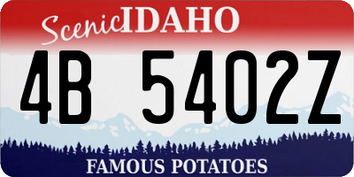 ID license plate 4B5402Z