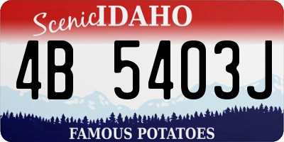 ID license plate 4B5403J