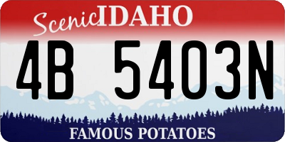 ID license plate 4B5403N