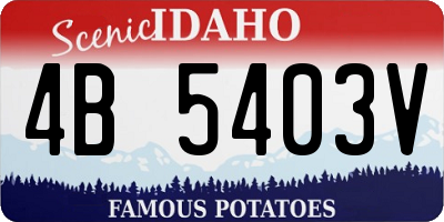 ID license plate 4B5403V