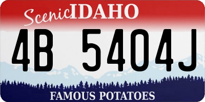 ID license plate 4B5404J