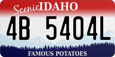 ID license plate 4B5404L
