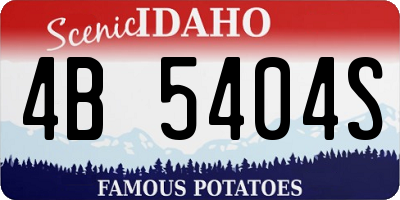 ID license plate 4B5404S