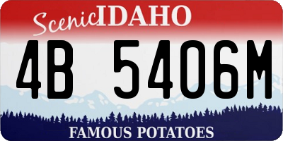 ID license plate 4B5406M