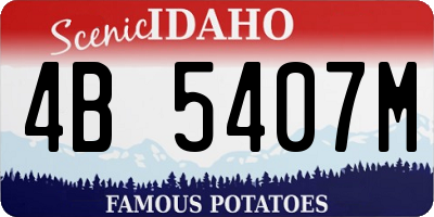 ID license plate 4B5407M