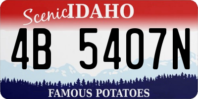 ID license plate 4B5407N