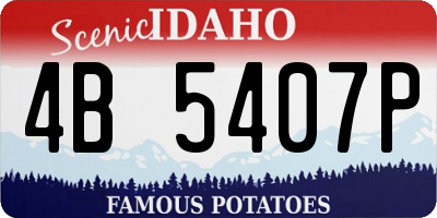 ID license plate 4B5407P