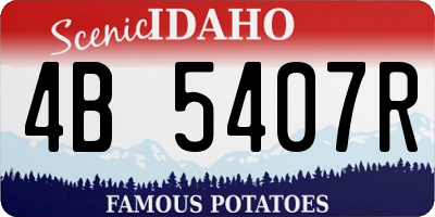 ID license plate 4B5407R