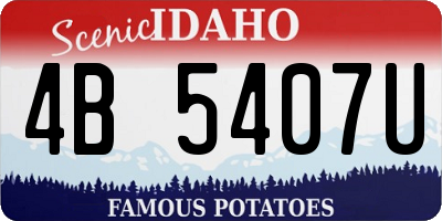ID license plate 4B5407U