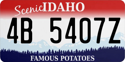 ID license plate 4B5407Z
