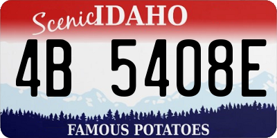 ID license plate 4B5408E