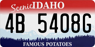 ID license plate 4B5408G