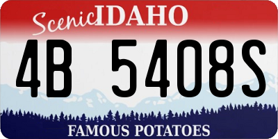 ID license plate 4B5408S