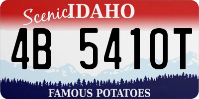 ID license plate 4B5410T