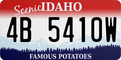 ID license plate 4B5410W