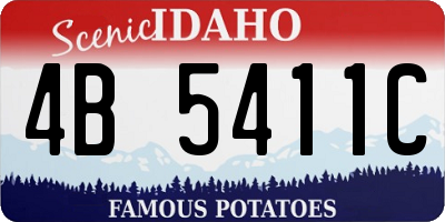 ID license plate 4B5411C