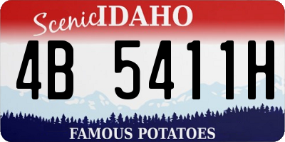 ID license plate 4B5411H