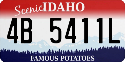 ID license plate 4B5411L