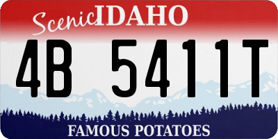 ID license plate 4B5411T