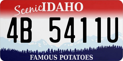ID license plate 4B5411U