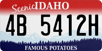 ID license plate 4B5412H
