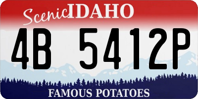 ID license plate 4B5412P