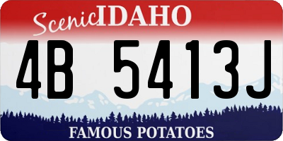 ID license plate 4B5413J
