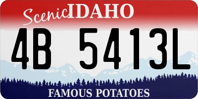 ID license plate 4B5413L