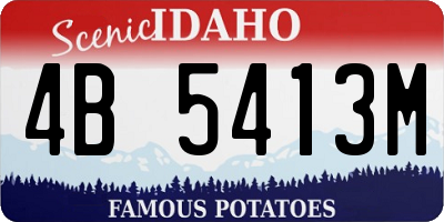 ID license plate 4B5413M