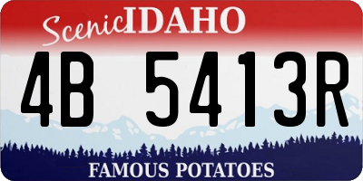 ID license plate 4B5413R