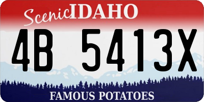 ID license plate 4B5413X