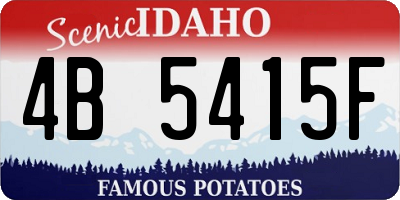 ID license plate 4B5415F