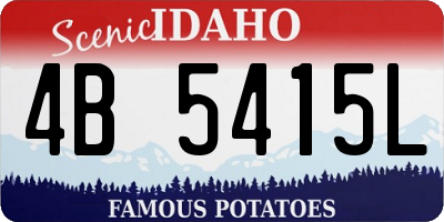 ID license plate 4B5415L