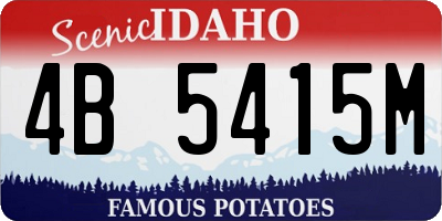 ID license plate 4B5415M