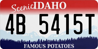 ID license plate 4B5415T