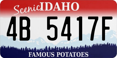 ID license plate 4B5417F