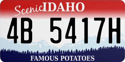 ID license plate 4B5417H