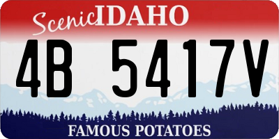 ID license plate 4B5417V