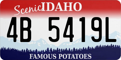 ID license plate 4B5419L