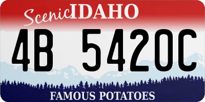 ID license plate 4B5420C