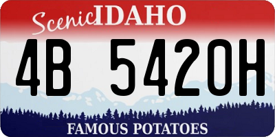 ID license plate 4B5420H
