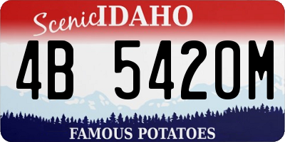 ID license plate 4B5420M