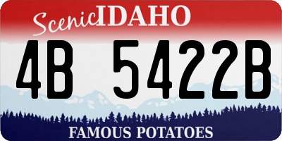 ID license plate 4B5422B