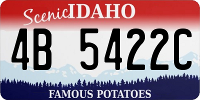 ID license plate 4B5422C