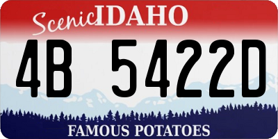 ID license plate 4B5422D
