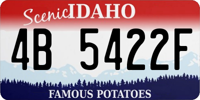 ID license plate 4B5422F